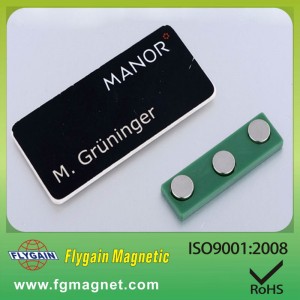Cheap price custom reusable metal blank magnetic Name Badge